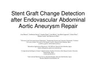 Stent Graft Change Detection  after Endovascular Abdominal  Aortic Aneurysm Repair