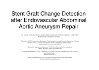 stent graft change detection after endovascular abdominal