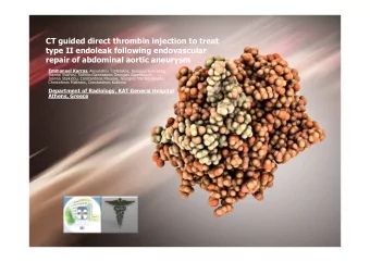 CT guided direct thrombin injection to treat  type II endoleak following endovascular  repair of