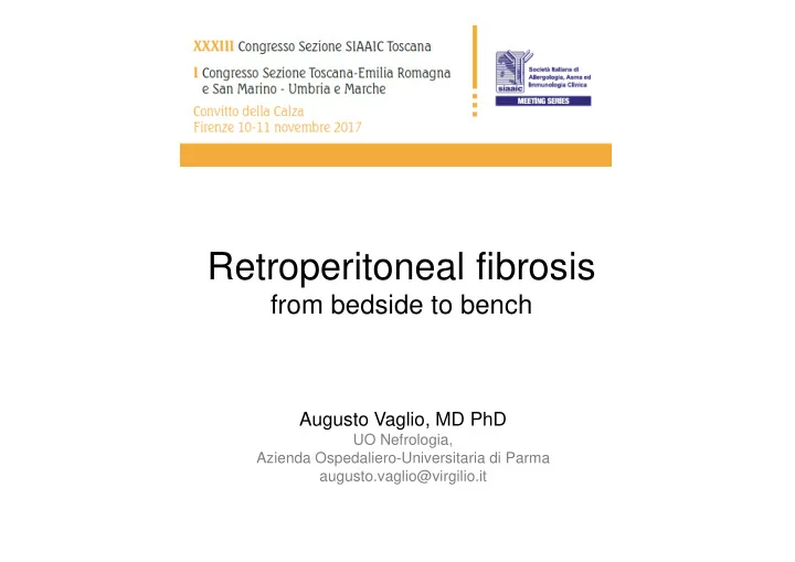 retroperitoneal fibrosis