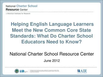 About the Resource Center The U.S. Department of Education is committed  to promoting effective