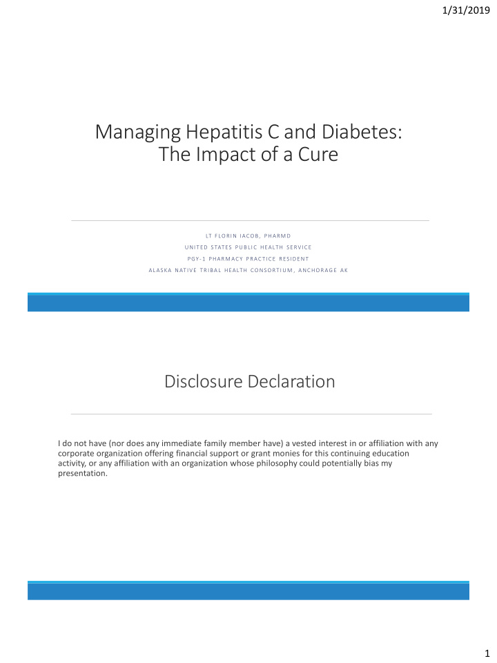 managing hepatitis c and diabetes the impact of a cure