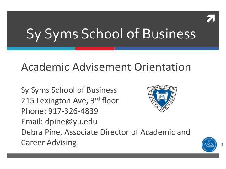 sy syms school of business