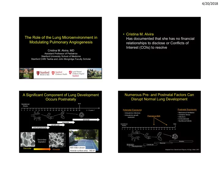 the role of the lung microenvironment in