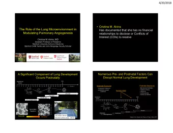 The Role of the Lung Microenvironment in  Has documented that she has no financial  Modulating