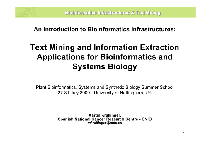 text mining and information extraction applications for