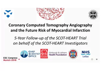 Coronary Computed Tomography Angiography  and the Future Risk of Myocardial Infarction  5-Year