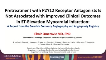 Pretreatment with P2Y12 Receptor Antagonists Is  Not Associated with Improved Clinical Outcomes  in