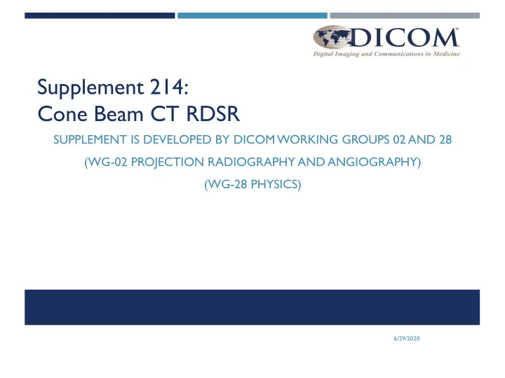 supplement 214 cone beam ct rdsr