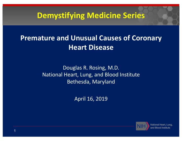 demystifying medicine series