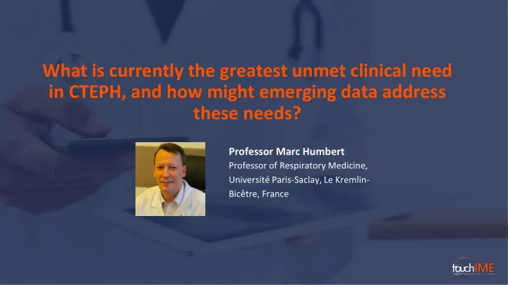in cteph and how might emerging data address