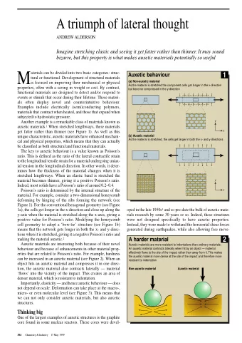 M  aterials can be divided into two basic categories: struc-  1  Auxetic behaviour  tural or