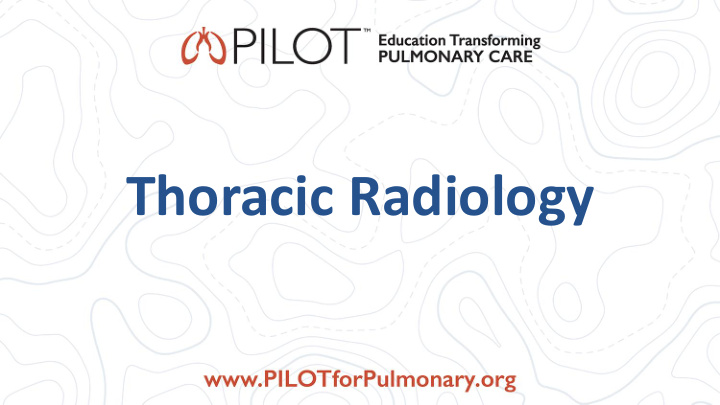 thoracic radiology diffuse parenchymal lung disease dpld