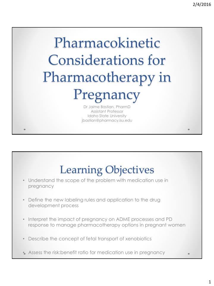pharmacotherapy in