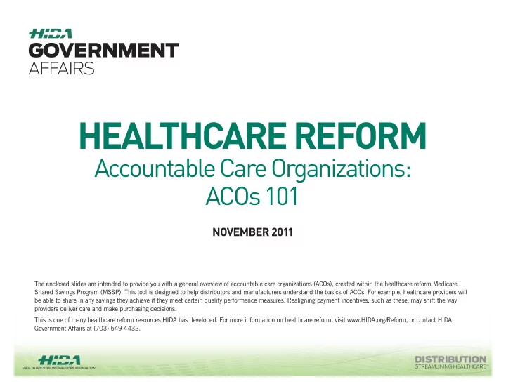 healthcare reform