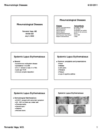 Rheumatological  Rheumatological Diseases  Diseases  Rheumatological  Rheumatological Diseases