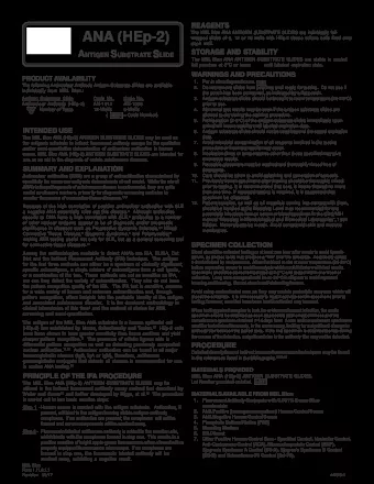 ANA (HEp-2)  The MBL Bion ANA ANTIGEN SUBSTRATE SLIDES are individually foil-  wrapped slides of 6,