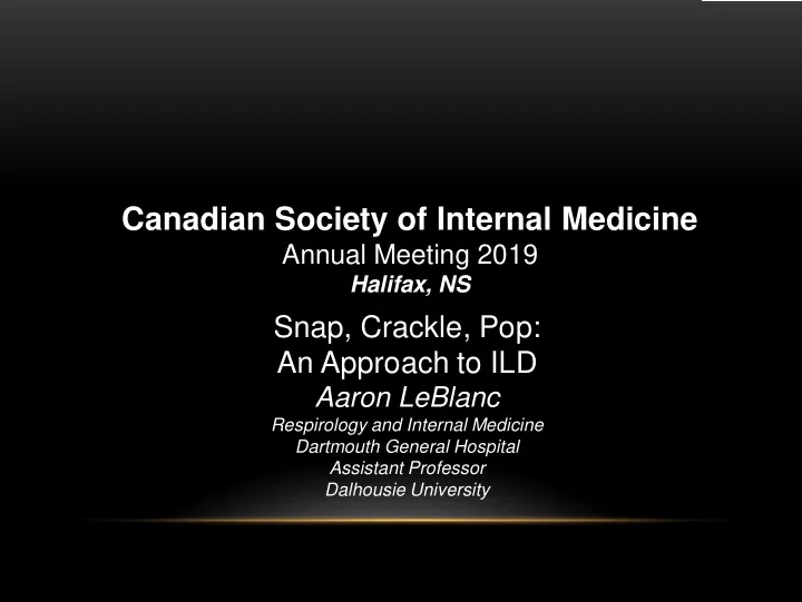 canadian society of internal medicine