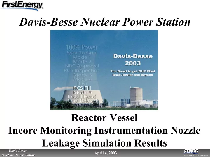 davis besse nuclear power station