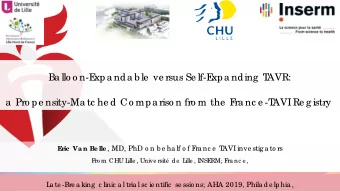 Ba llo o n-E  xpa nda b le ve rsus Se lf-E  xpa nding T  AVR:  a  Pro pe nsity-Ma tc he d Co mpa