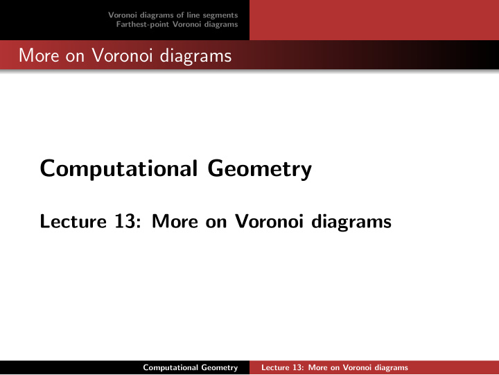 computational geometry