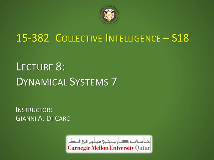 l ecture 8 d ynamical s ystems 7