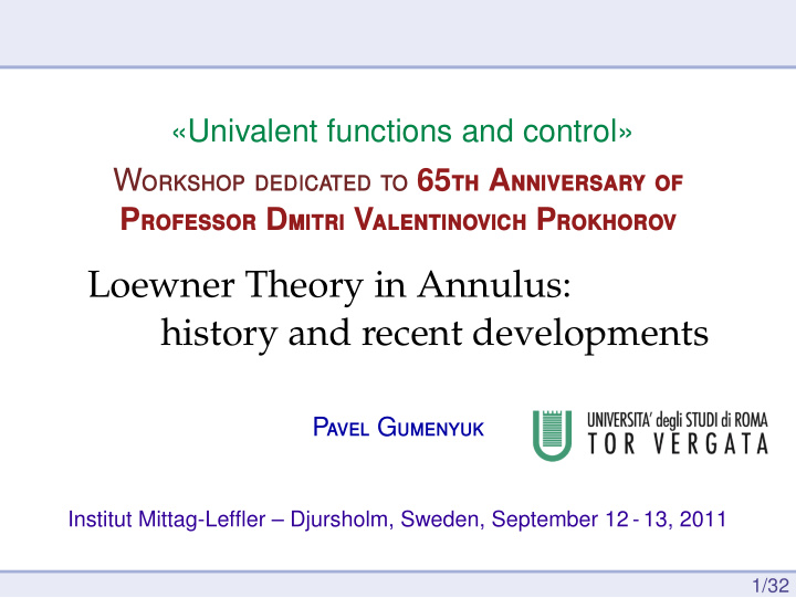 loewner theory in annulus history and recent developments