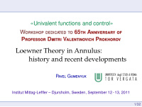 loewner theory in annulus history and recent developments