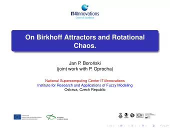 On Birkhoff Attractors and Rotational  Chaos.  Jan P  . Boro  nski  (joint work with P  .