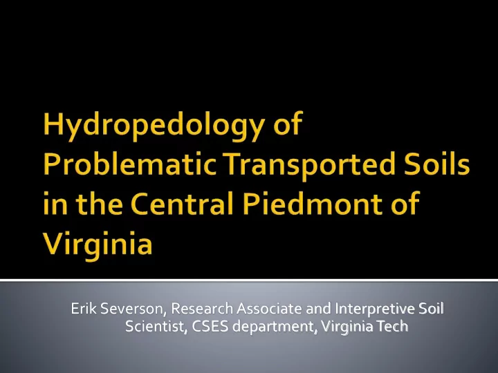 erik severson research associate and interpretive soil