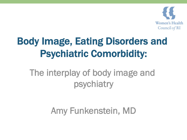 body i image e eating d disorders a and psychi hiatric c