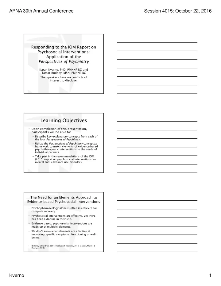 learning objectives