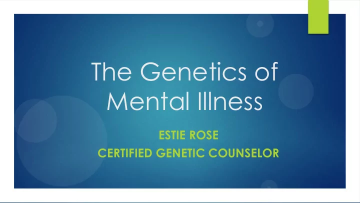 mental illness