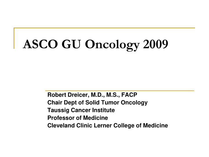 asco gu oncology 2009