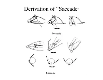 Saccade Tasks  Visual Search Saccades  Micro-Fixation Saccades  Reading Gaze Shifts  Reading Gaze