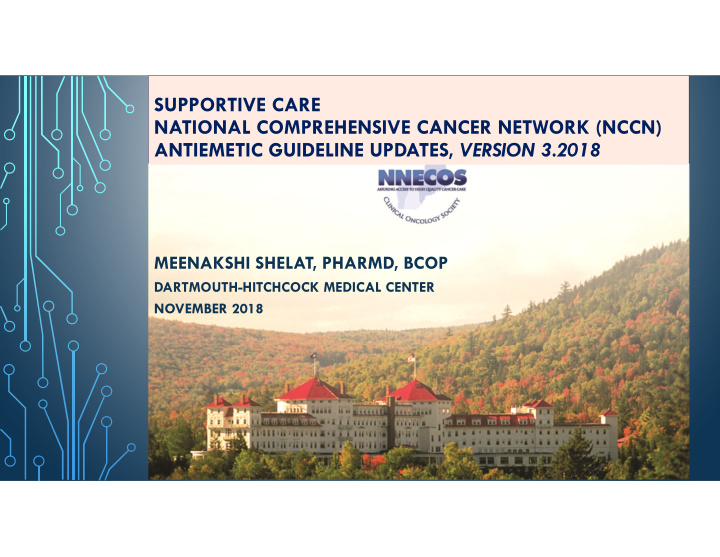 supportive care national comprehensive cancer network