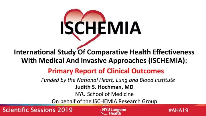 international study of comparative health effectiveness