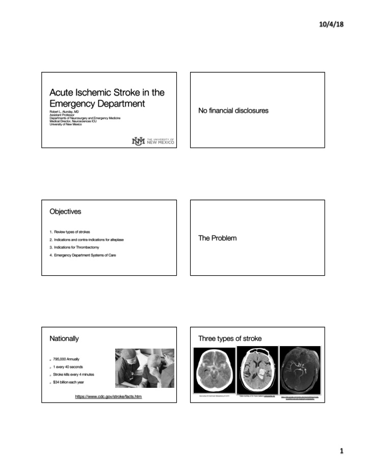 acute ischemic stroke in the emergency department