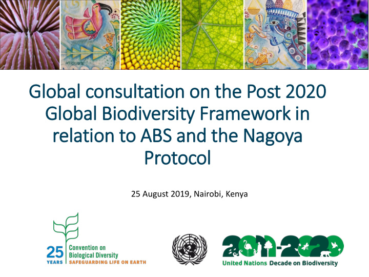 glo lobal consultation on the post 2020