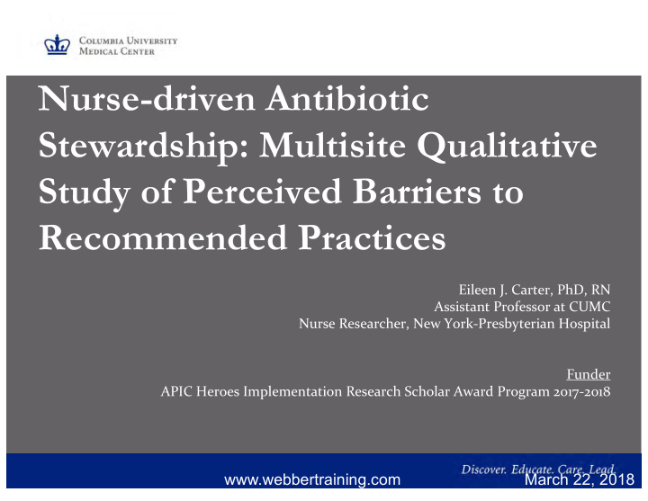 nurse driven antibiotic stewardship multisite qualitative
