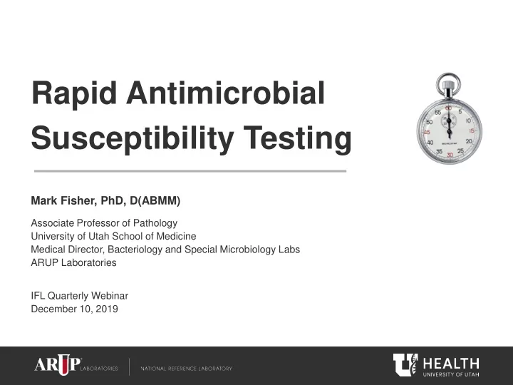 susceptibility testing