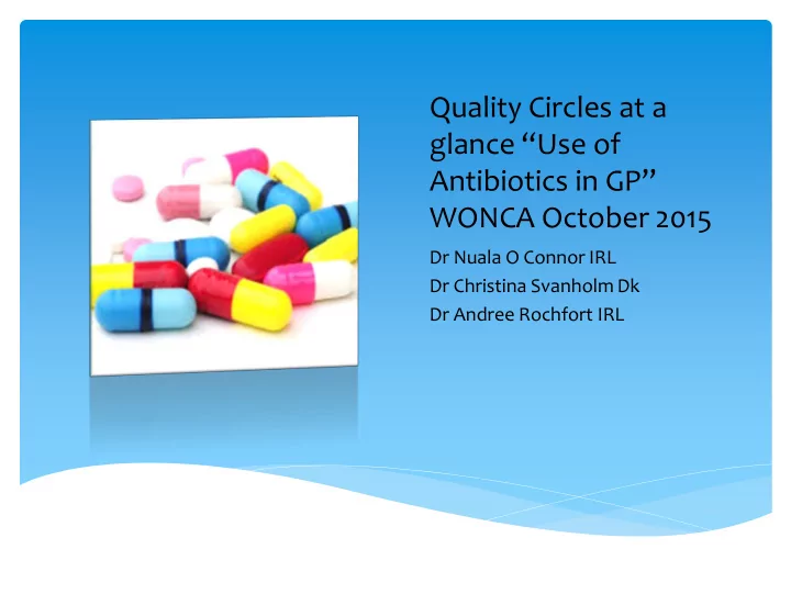 antibiotics in gp wonca october 2015