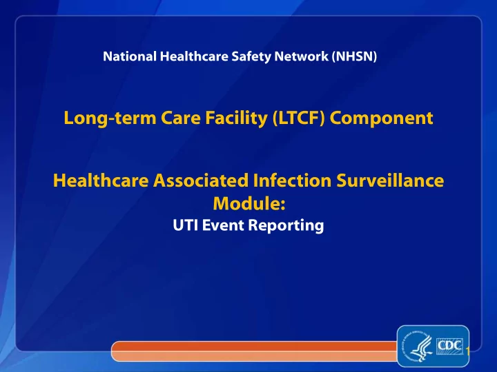 long term care facility ltcf component