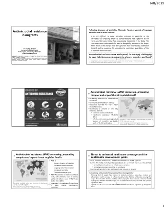 6/8/2019  Following discovery of penicillin, Alexander Fleming warned of improper  Antimicrobial