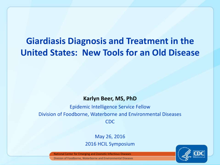 giardiasis diagnosis and treatment in the united states