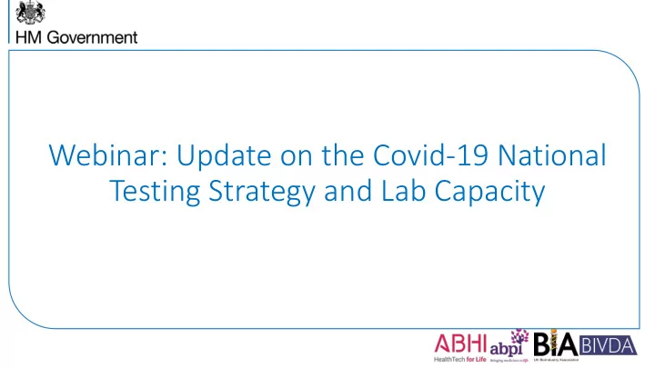 testing strategy and lab capacity our national effort for