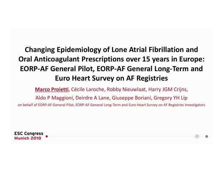 changing epidemiology of lone atrial fibrillation and