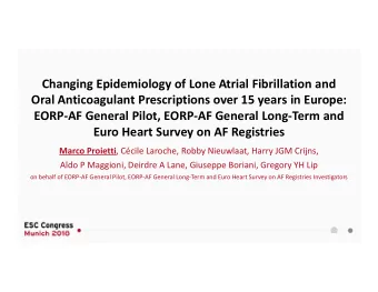 Changing Epidemiology of Lone Atrial Fibrillation and  Oral Anticoagulant Prescriptions over 15