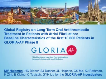 Global Registry on Long-Term Oral Antithrombotic  Treatment in Patients with Atrial Fibrillation: