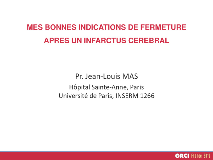 pr jean louis mas